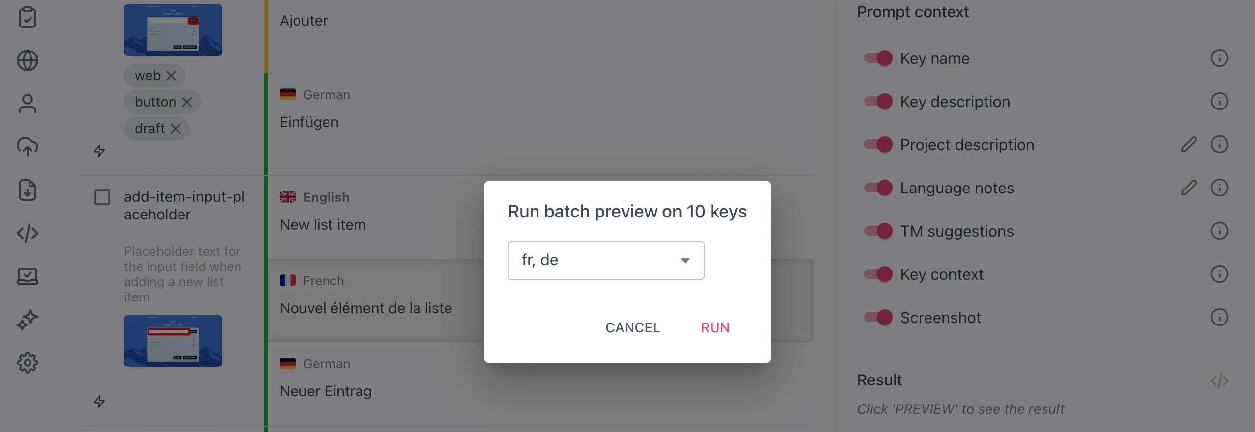 Providing project description